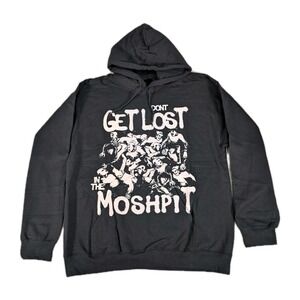 SNOT Hoodie Mens Large Black Don't Get Lost In‎ The Moshpit Get Busy Or Die Tour
